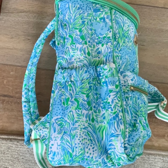 NWT Lilly Pulitzer Large Capacity Insulated Backpack Cooler Dandy Lions Preppy main image 10